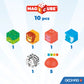 GEOMAGWORLD USA Geomag™ Magicube Safari Stacking – 10 Piece Magnetic Blocks