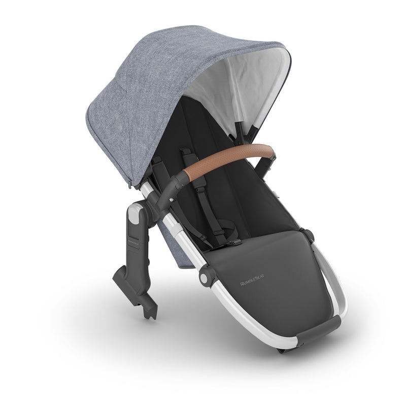uppababy vista v2 blue melange UPPAbaby Vista RumbleSeat V2+ - Alice - Dusty Pink | Silver Frame