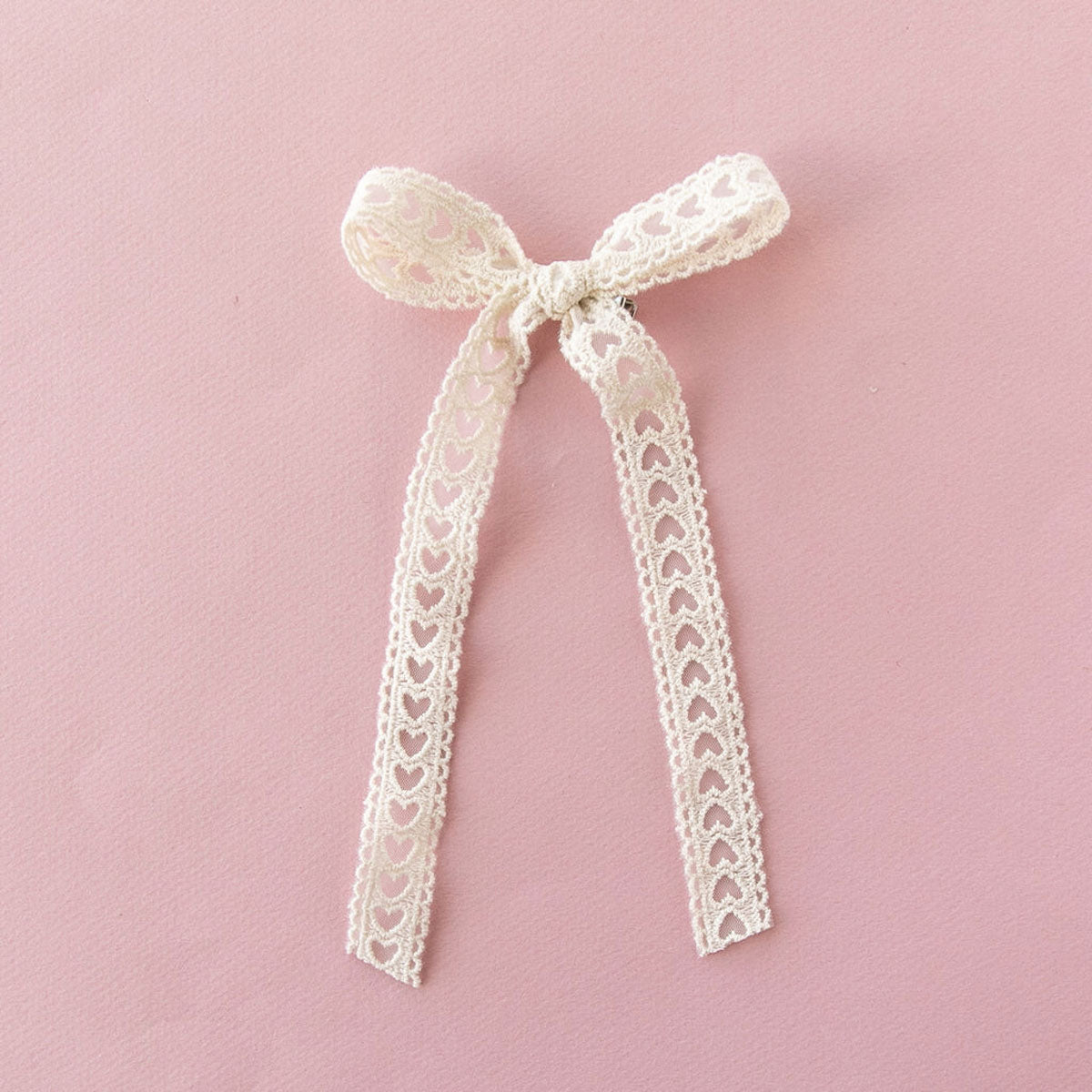 Modern Piggy Seasonal Statement Ribbon Bow - Alligator Clip - Romantic