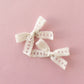 Modern Piggy Seasonal Pigtail Set Ribbon Bow - Alligator Clip - Romantic