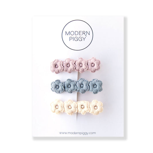 Modern Piggy Clip Set of 3 - Flora
