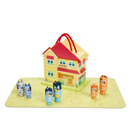 Toysmith Moose Toys Bluey Wooden Carry Along House