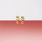 Pierced Co Diamond Checkered Huggies