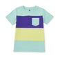 Tea Collection Colorblock Pocket Tee - Canal Blue