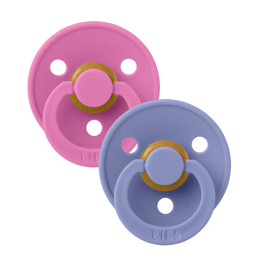 BIBS Colour 2-Pack Pacifier Set - Bubblegum / Peri