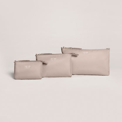 JuJuBe 3-Piece Pouch Set - Taupe