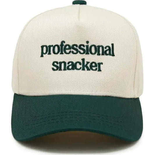 Funky Junque Two Tone Cap Professional Snacker - Green/beige