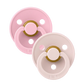 BIBS Pacifier Colour 2 Pack Latex Petal/baby Pink