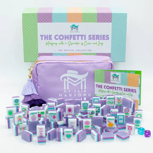 My Fair Mahjong Crystal Confetti Mahjong with a Sprinkle of Color - Purple