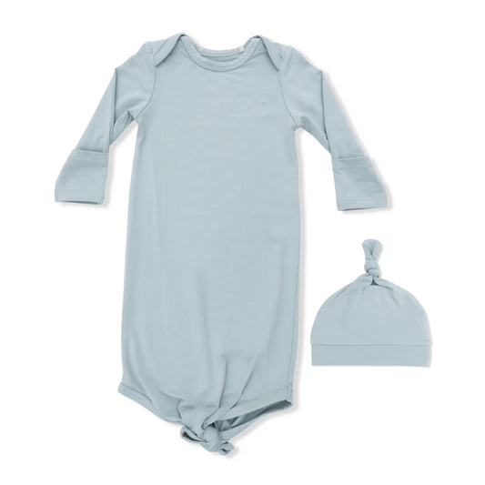 Angel Dear Knotted Gown And Hat Set - Solid Jadeite