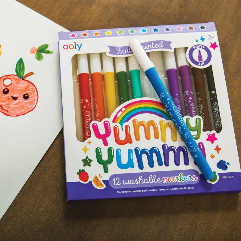 OOLY Yummy Yummy Scented Markers - Set of 12 - Point Tips 