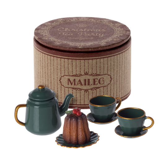 Maileg Mouse Christmas Tea Party - Dark Green