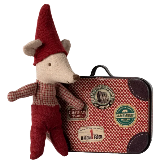 Maileg Christmas Baby Mouse in Suitcase