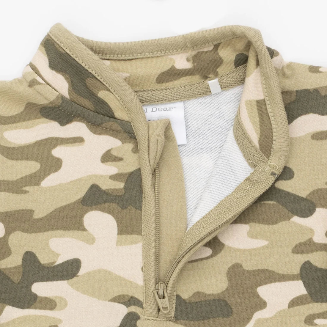Angel Dear Camo French Terry - Zip Neck Romper