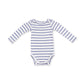 Angel Dear Vintage Stripe Blue - Long Sleeve Bodysuit