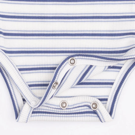 Angel Dear Vintage Stripe Blue - Long Sleeve Bodysuit