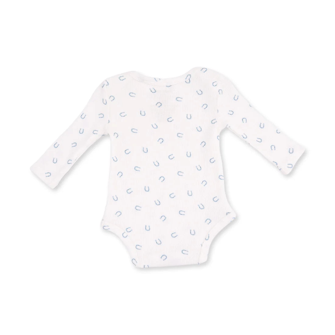 Angel Dear Little Horseshoes Blue - Long Sleeve Bodysuit