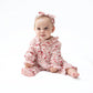 Angel Dear Serene Floral - Long Sleeve Ruffle Collar Romper