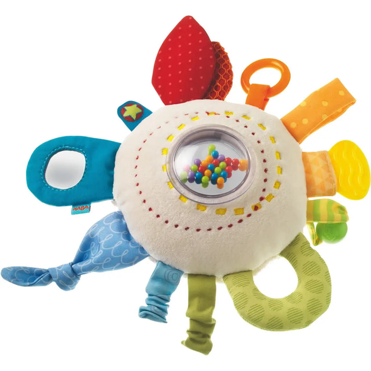 HABA USA Teether Cuddly Rainbow Activity Toy