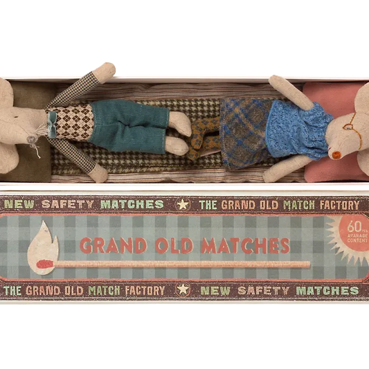 Maileg Grandma & Grandpa Mice in Matchbox