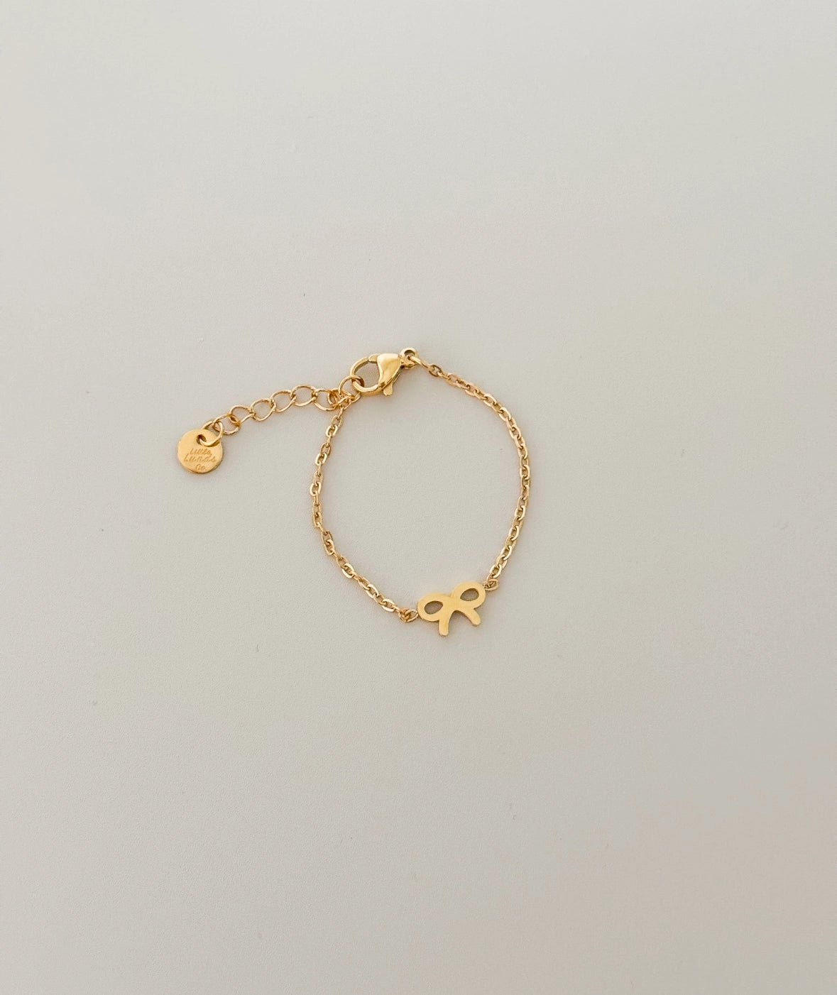 LittleLundsCo Baby and Mom Gold Bow Bracelet