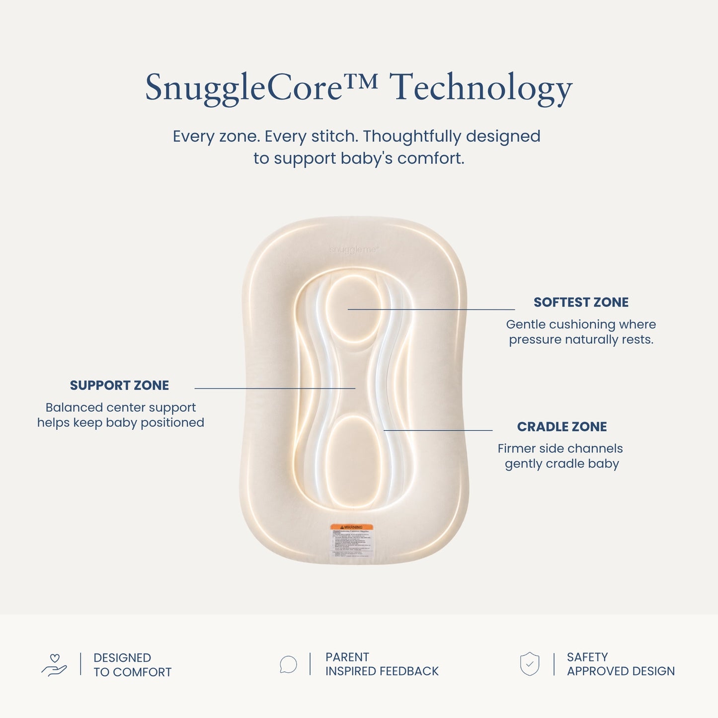 Snuggle Me Organic Infant Lounger Wave