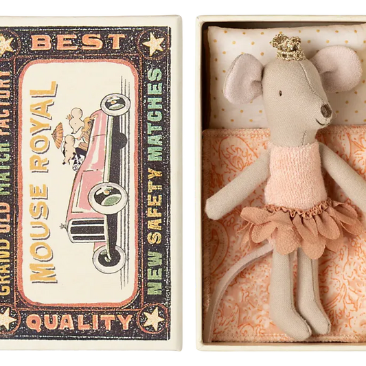 Maileg Princess Mouse Little Sister in Matchbox