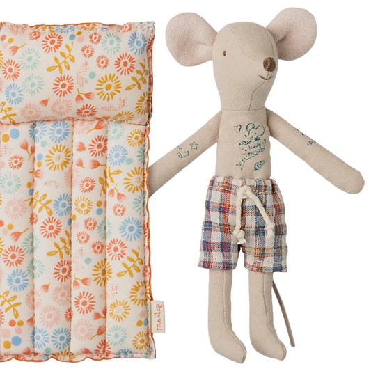 Maileg Beach Mouse With Air Mattress - Dad