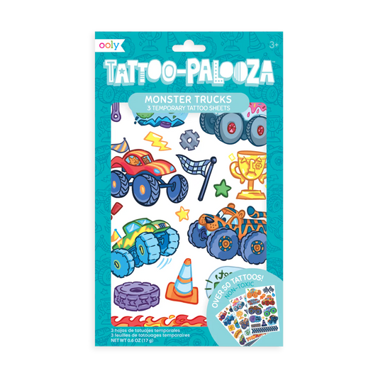 OOLY Tattoo Palooza: Temporary Tattoos - Monster Trucks