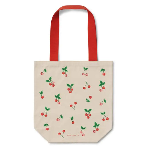 Rifle Paper Co Cherries Canvas Tote Bag