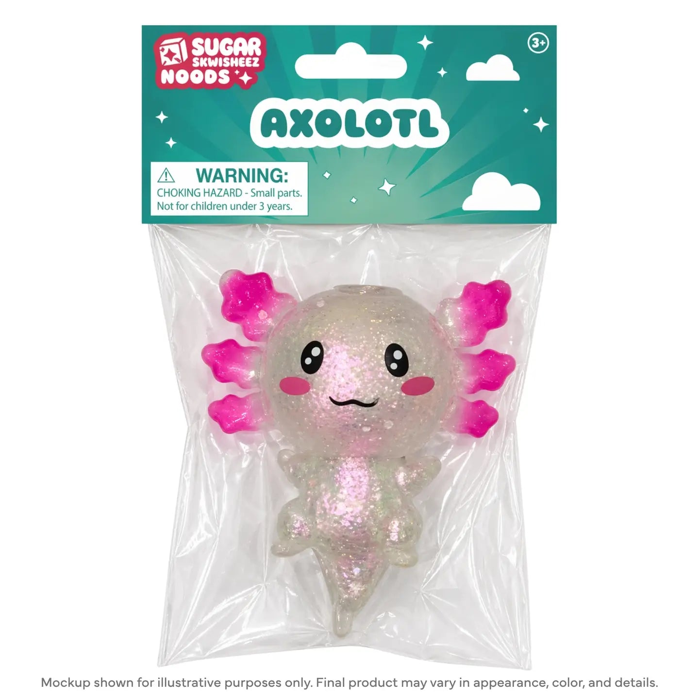 Toysmith Sugar Skwisheez Noods Axolotl Assortment
