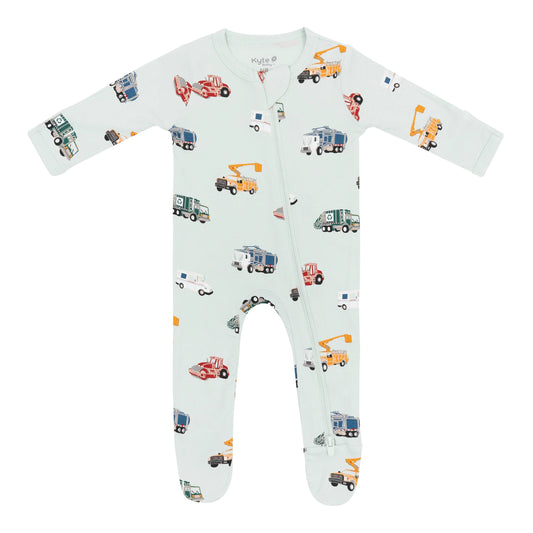 Kyte Baby Printed Zippered Footie - City Vehicles