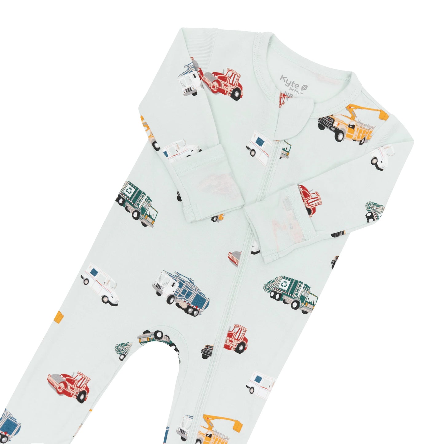Kyte Baby Printed Zippered Footie - City Vehicles