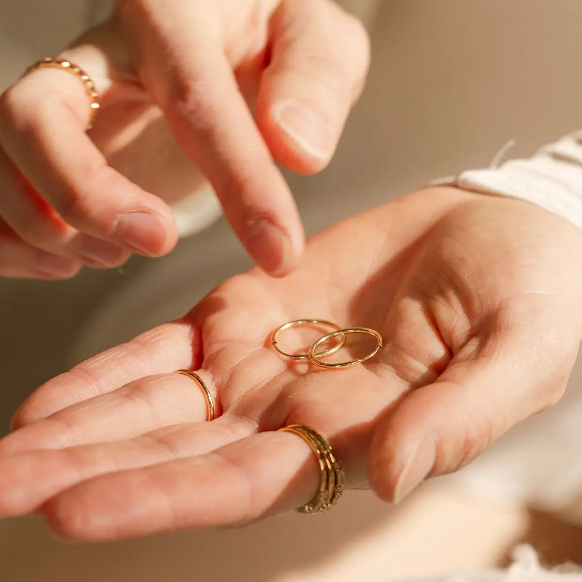 Made by Mary Gold Filled Live In Hoop Earrings