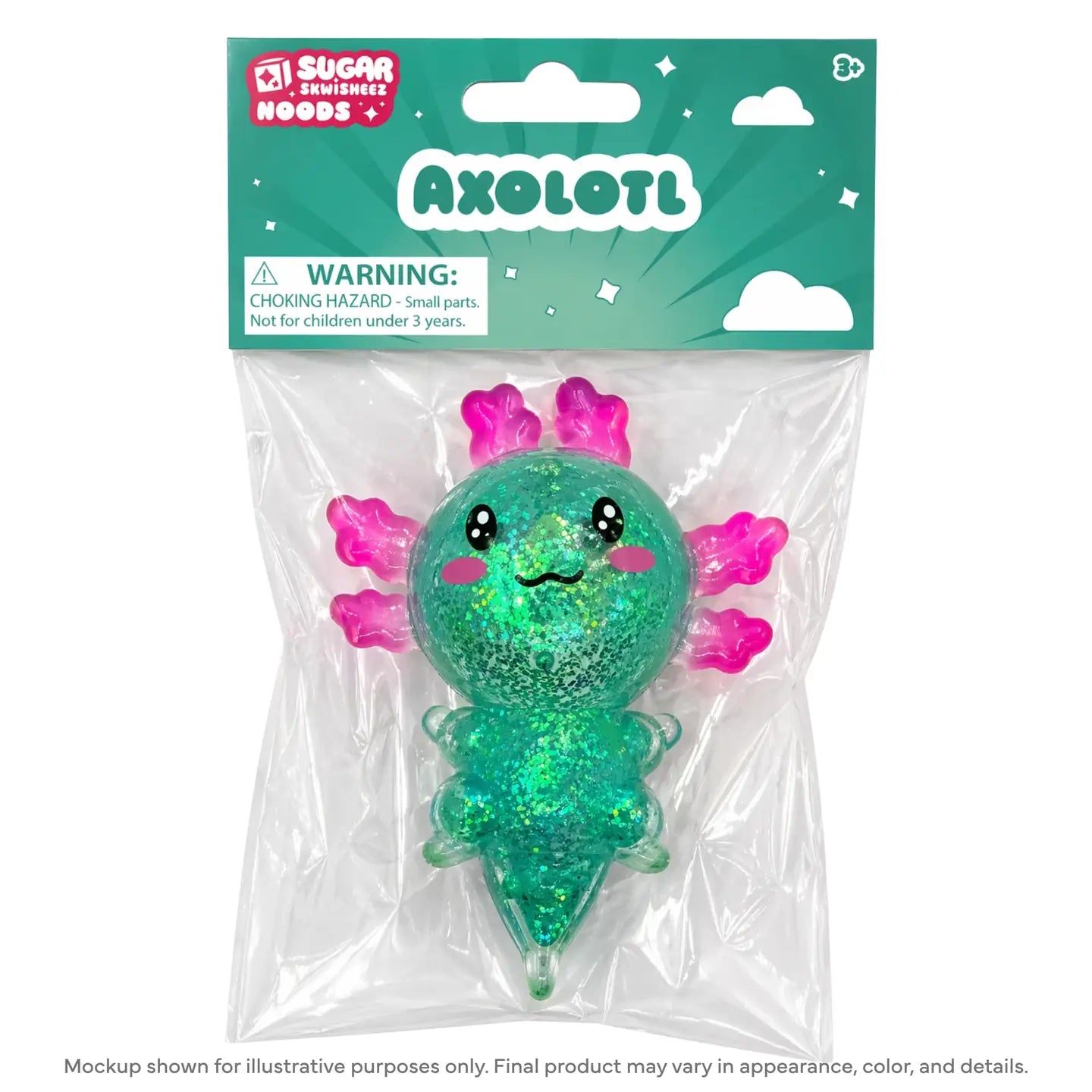 Toysmith Sugar Skwisheez Noods Axolotl Assortment
