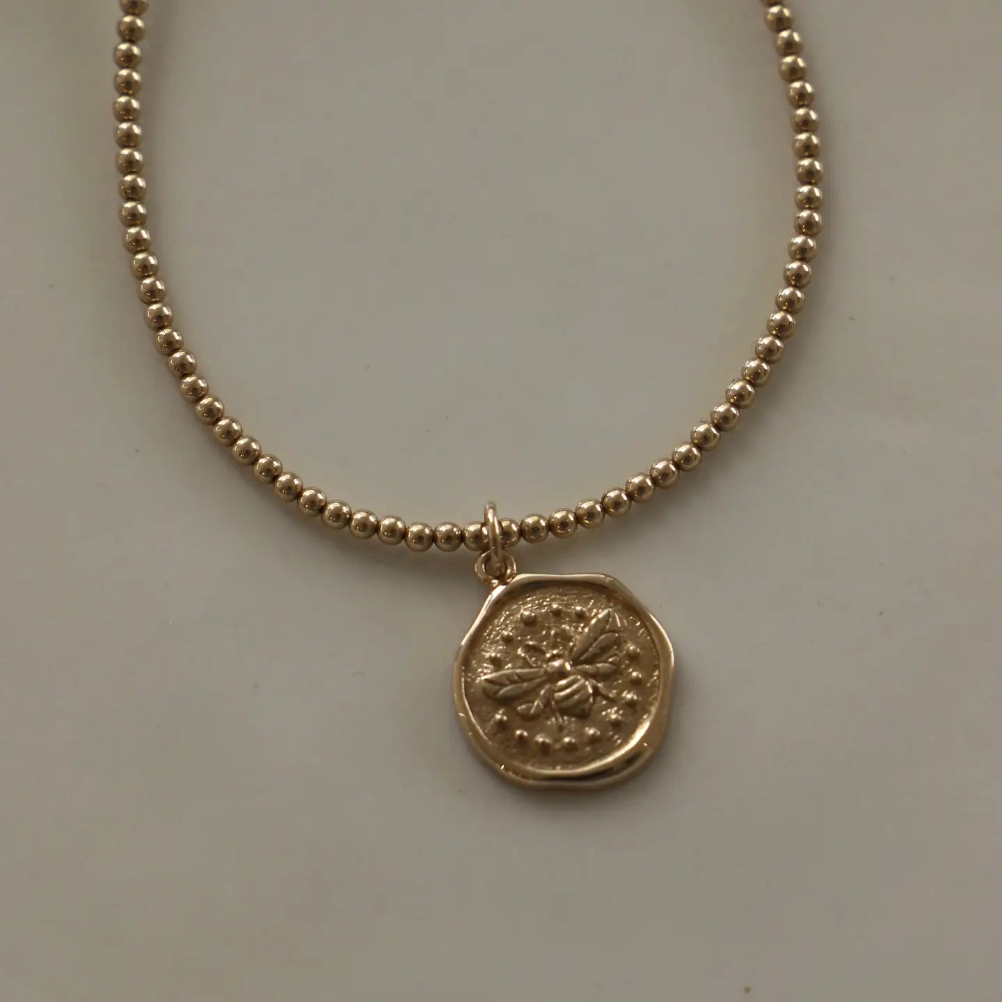 Katie Waltman Jewelry Gold Wax Seal Bee Charm