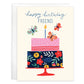 Gina B Designs Birthday Greeting Card - Friend Cake