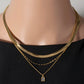 Fame Assorted Three Layered Cz Charm Chain Necklace