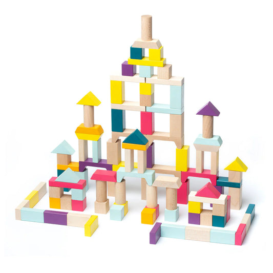 Toysmith Cubika Wooden Blocks Construction Kit