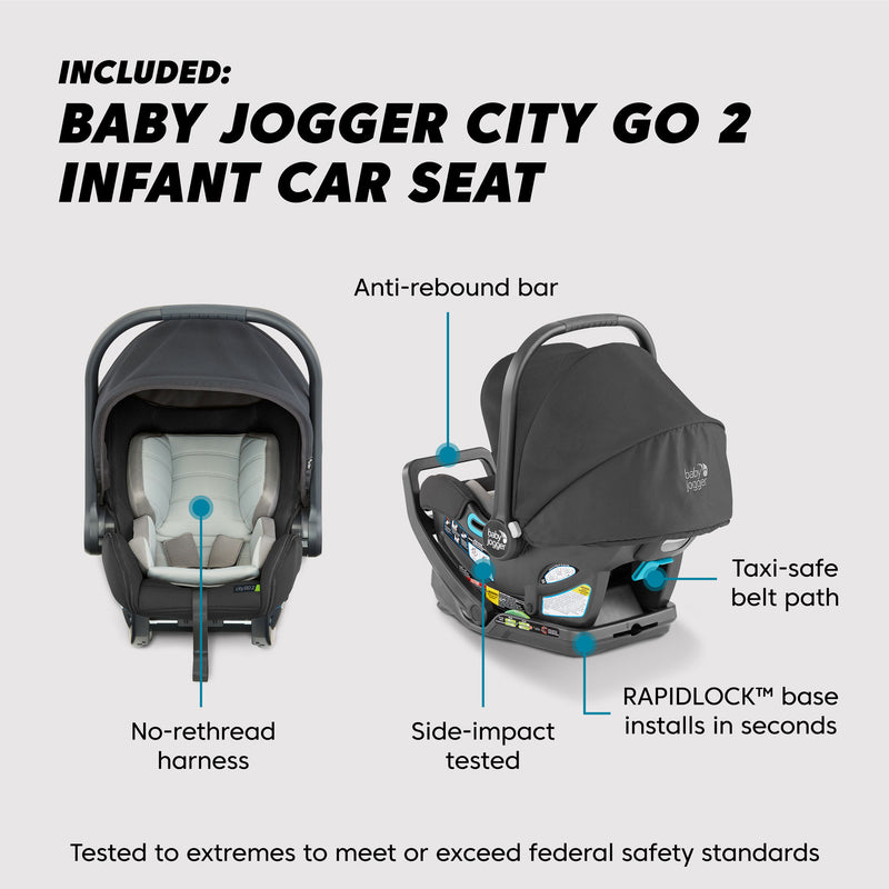 Baby Jogger City GO 2 Infant Car Seat features