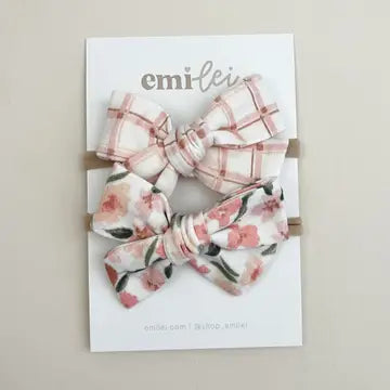 Emi Lei Nylon Stretchy Bow Headband Set