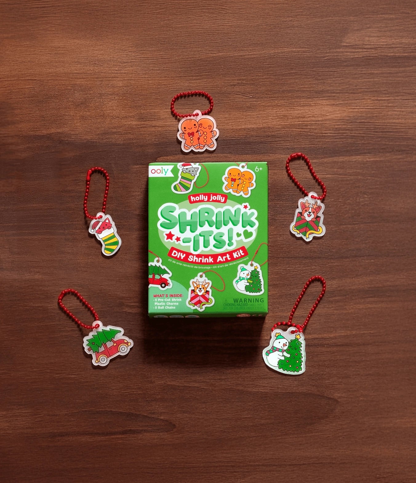 OOLY Mini Shrink-Its! Diy Shrink Art Kit - Holly Jolly
