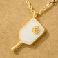 Fame Gold Dipped Epoxy Pickleball Pendant Necklace
