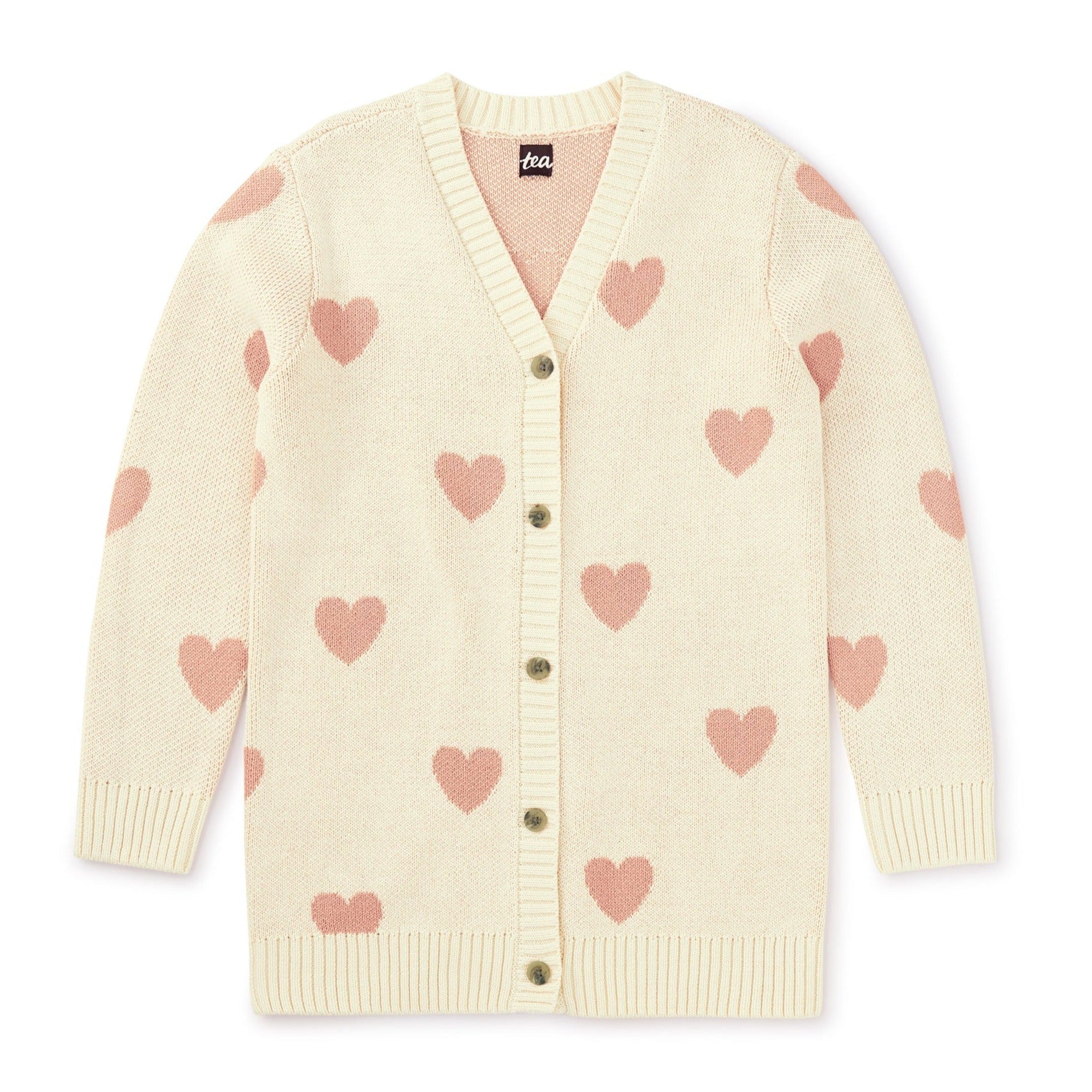 Tea Collection Long Cardigan - Full of Heart 