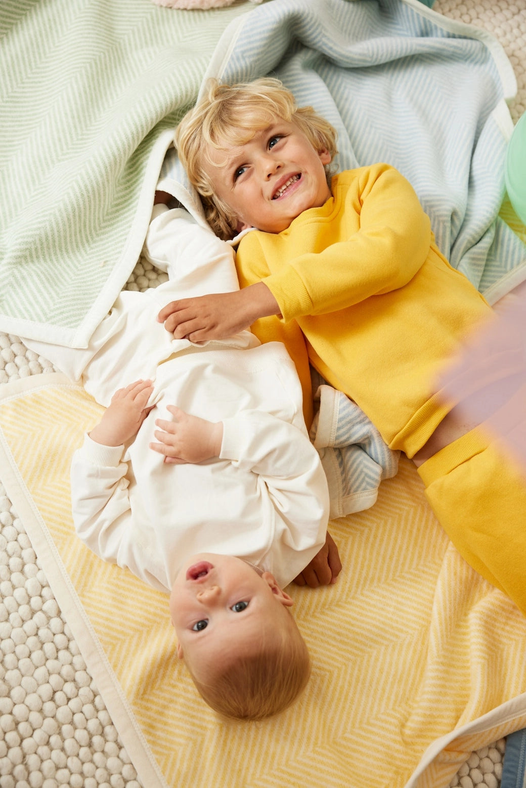 ChappyWrap Harborview Herringbone Butter Yellow Mini Blanket