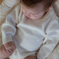 Luna and Luca Essential Knit Romper - White