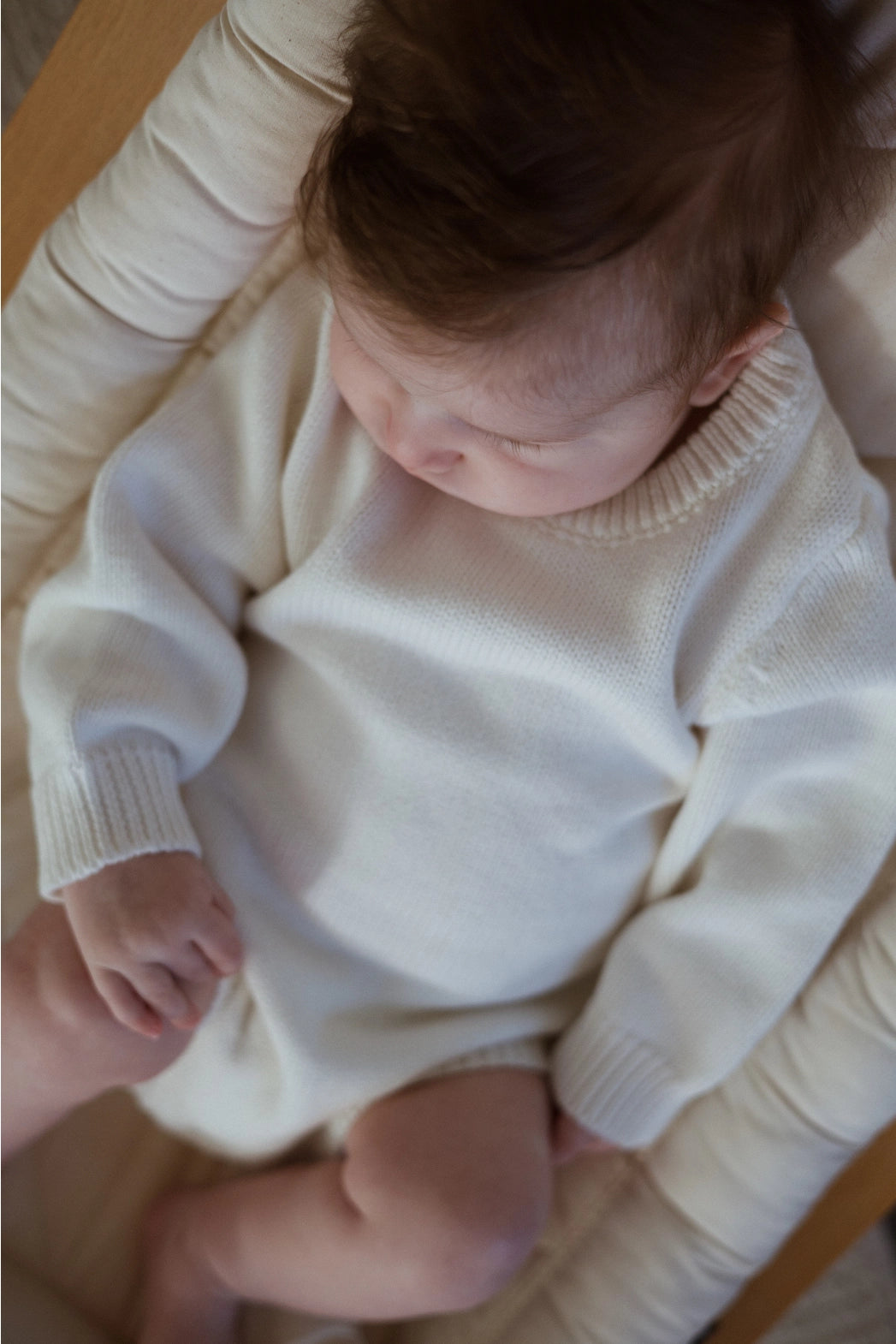 Luna and Luca Essential Knit Romper - White