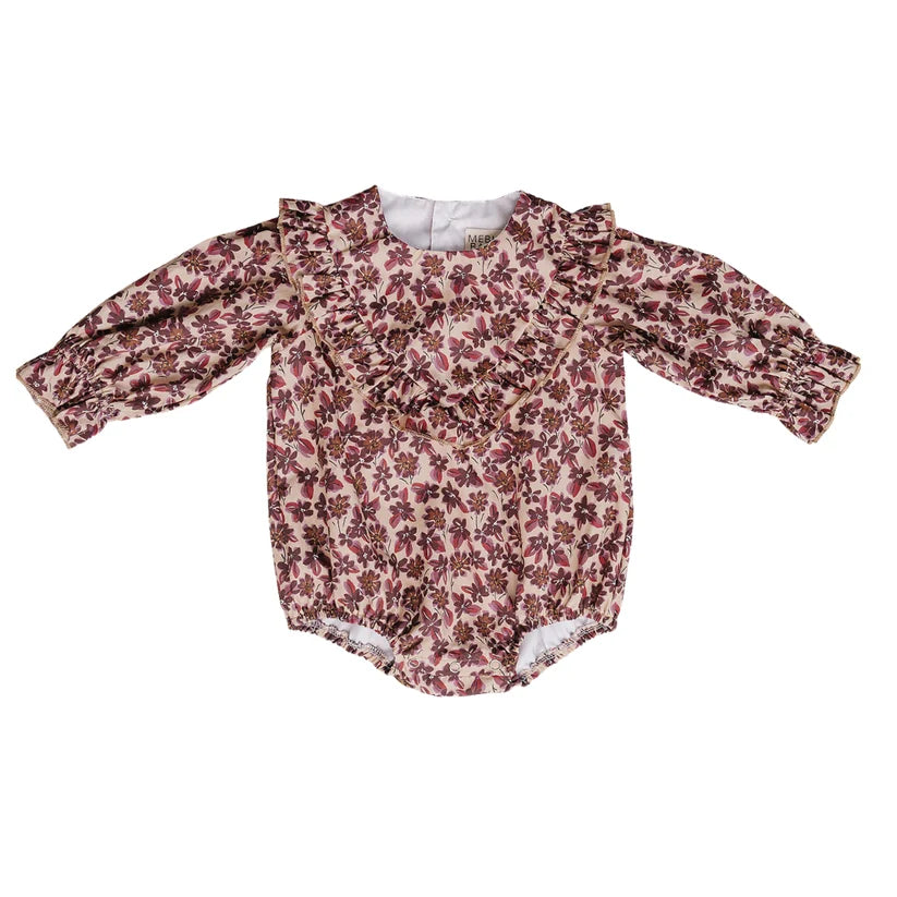 Mebie Baby Antique Floral Bubble Romper