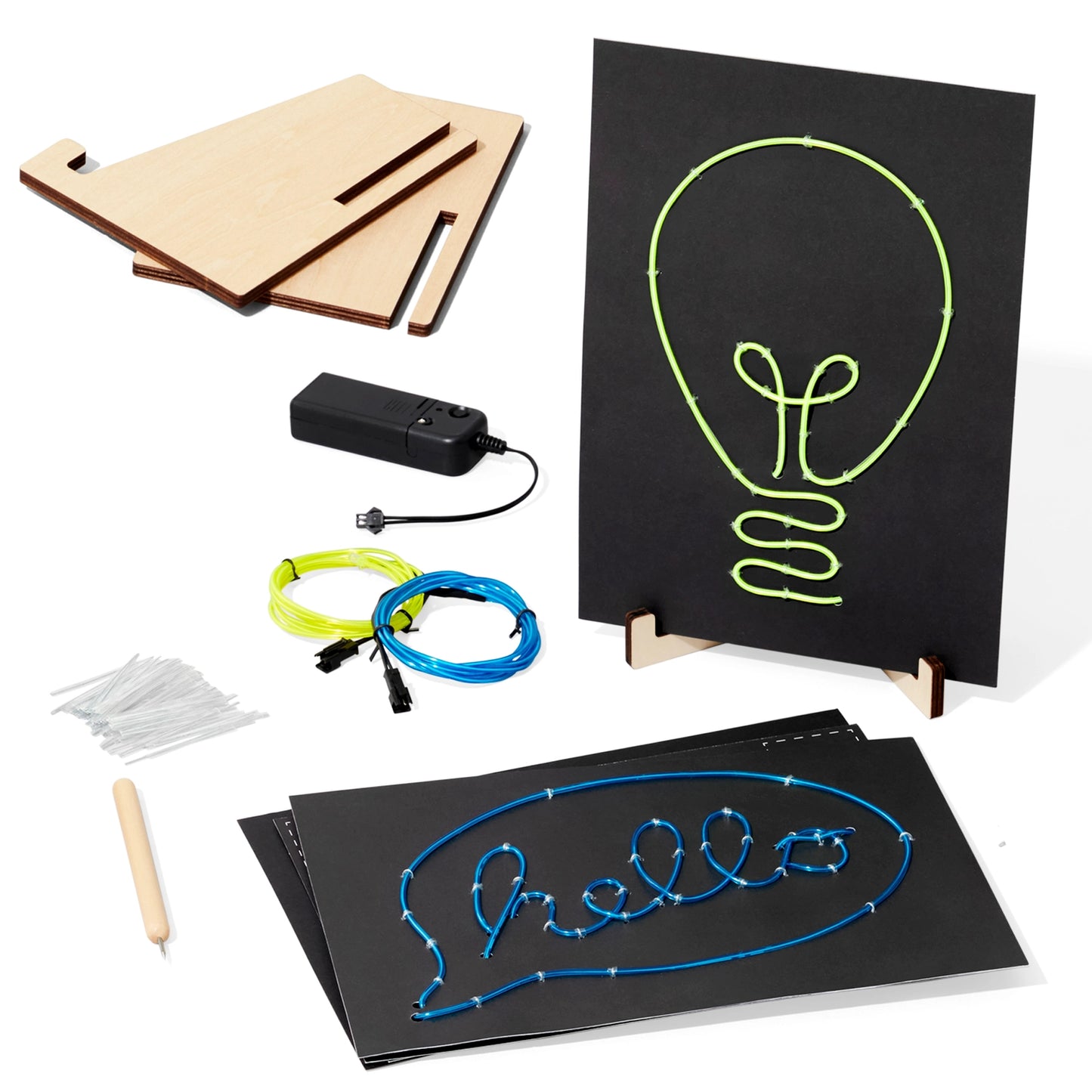 KiwiCo Inc Light-Up Wire Art - DIY Neon Sign Craft Kit