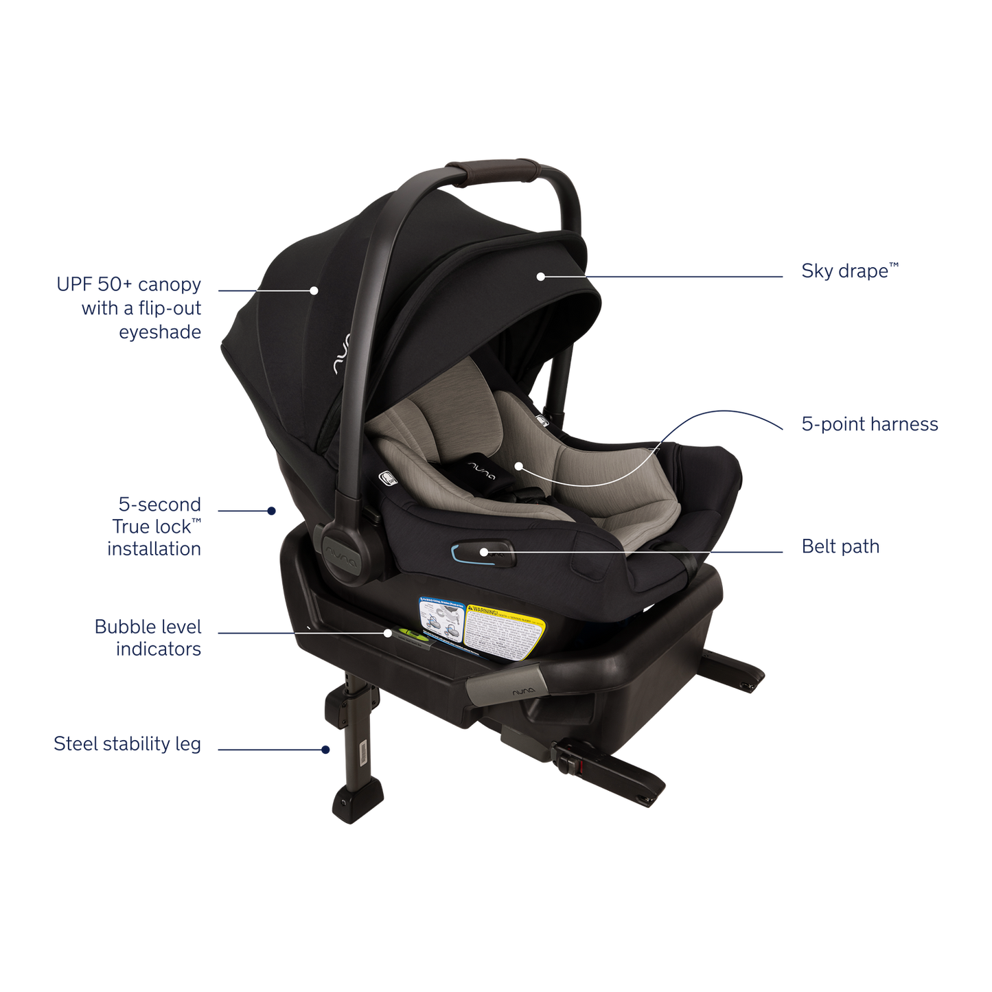 Nuna PIPA Aire Infant Car Seat with Base